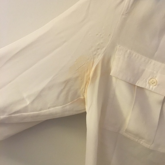 J. Crew Off White Silk Blythe Blouse w Pockets - Picture 8 of 8